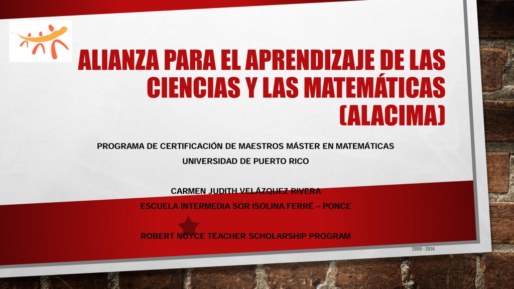 Portafolio Carmen- Master Math Teacher - junio 2014